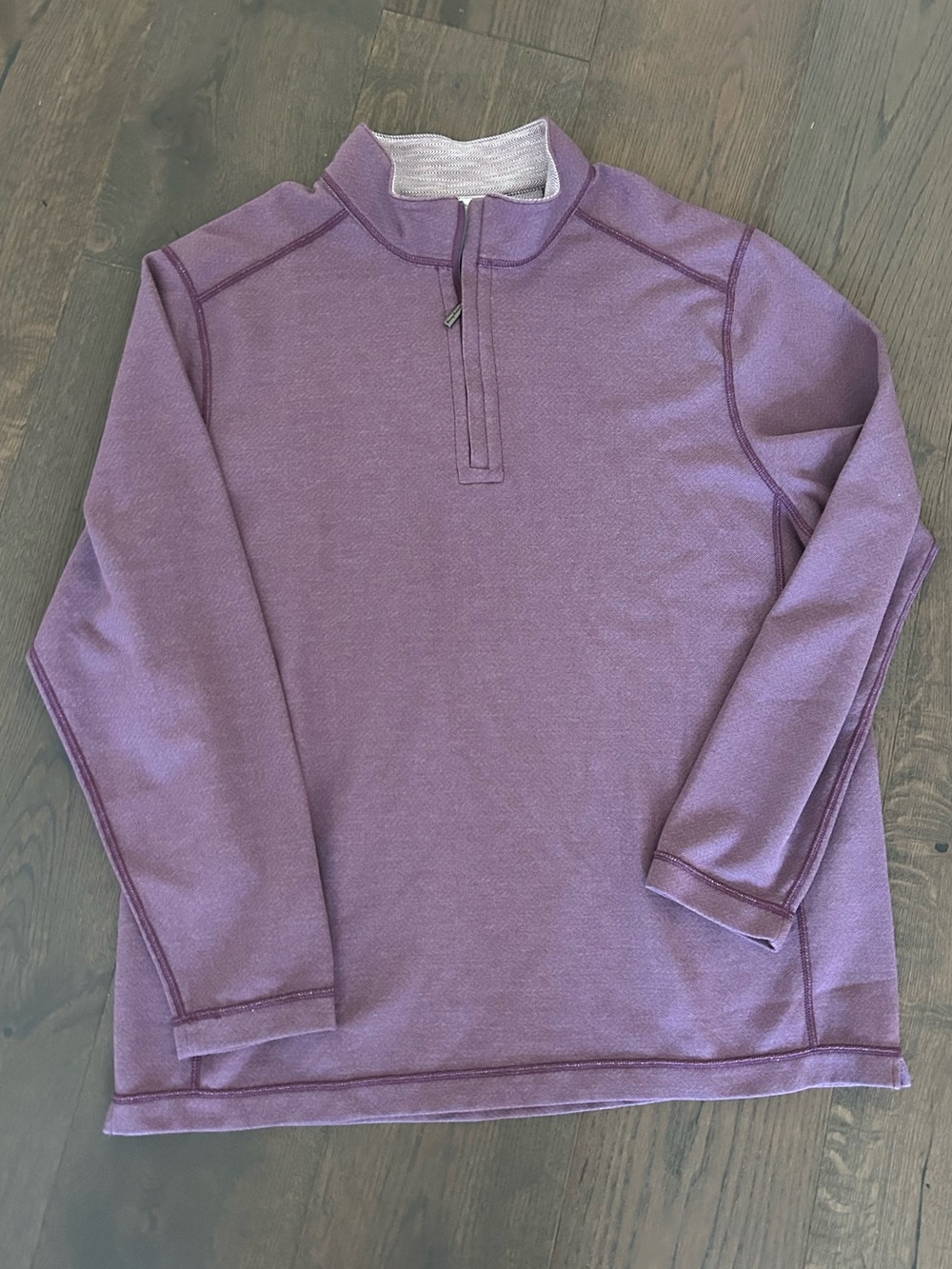 Tommy Bahama Mens Switch it Up Half Zip Reversible Sweater in Matte Plum XL NWT